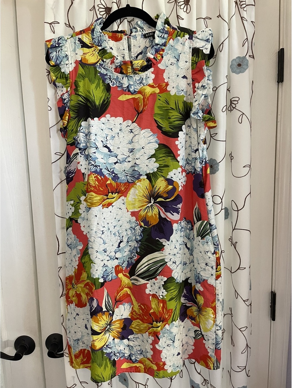 Boho Chic | S | Tropical Floral Sleeveless Dress - Picture 3 of 11